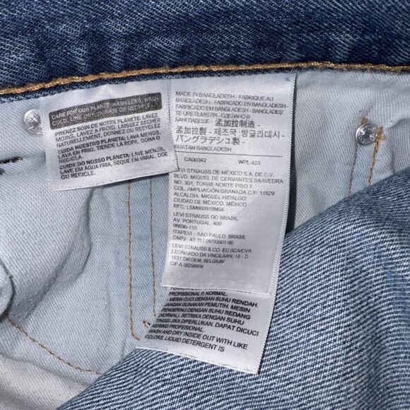 Levi Strauss & Co 505 Mens 36x30 Straight Blue Jeans - Picture 3 of 5